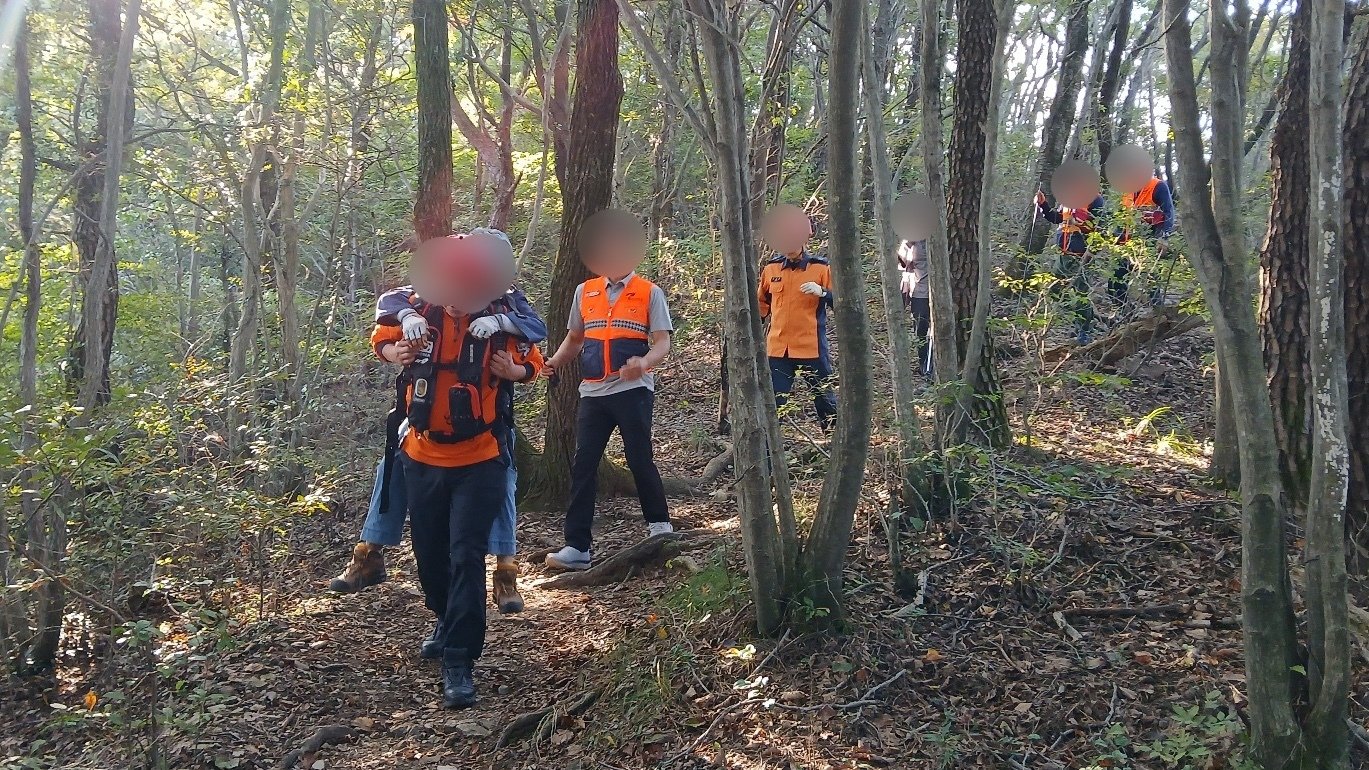 구조 현장.(통영소방서 제공)
