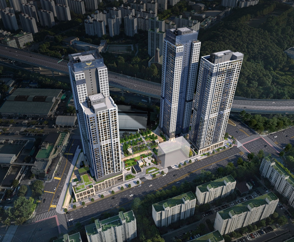 평촌 롯데캐슬 르씨엘 조감도.