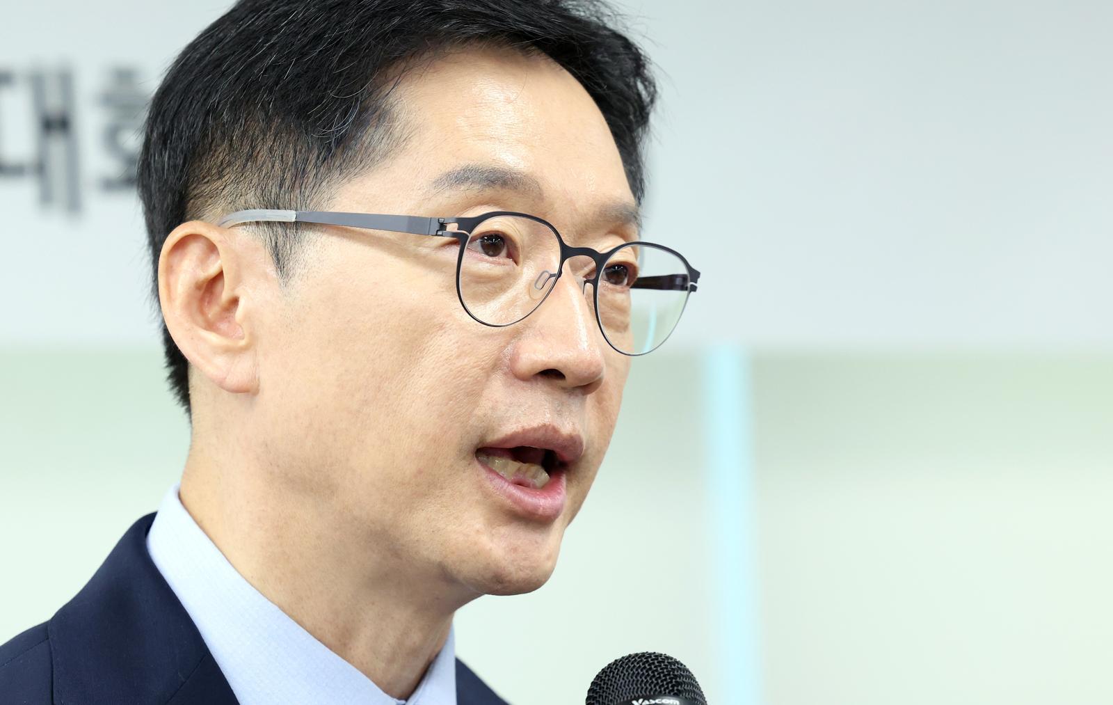 김경수 대통령 직속 지방시대위원회 위원장이 10일 세종시 어진동 지방시대위원회에서 열린 취임식에서 취임사를 하고 있다. 2024.07.10. 세종=뉴시스