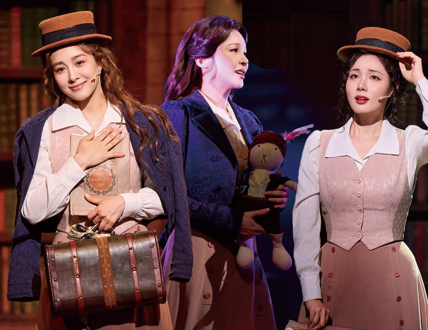 뮤지컬 ‘레드북’에서 안나는 사랑에 대해 솔직하고 과감하게 쓴 소설로 당시 사회의 금기에 도전한다. 안나 역을 맡은 배우 옥주현 아이비 민경아(왼쪽부터). 아떼오드 제공