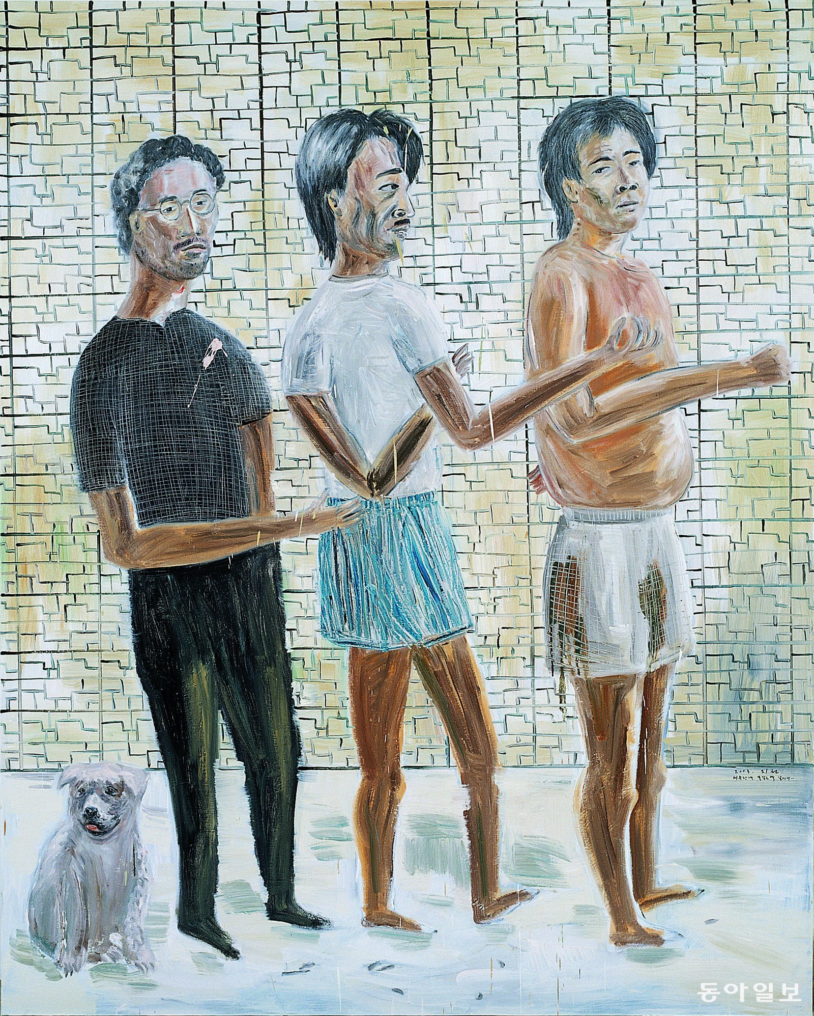 김지원_비슷한 벽, 똑같은 벽 앞에서 In Front of Similar Wall, Same Wall_oil on linen_228X182㎝_2003

				OCI미술관 제공
