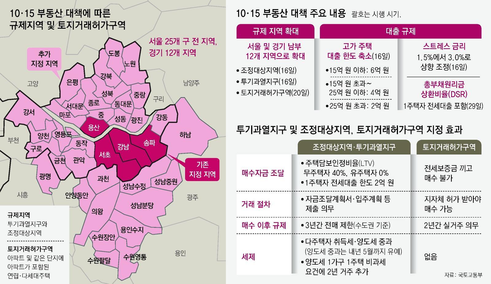 10·15 부동산 대책 주요 내용. 동아일보 DB
