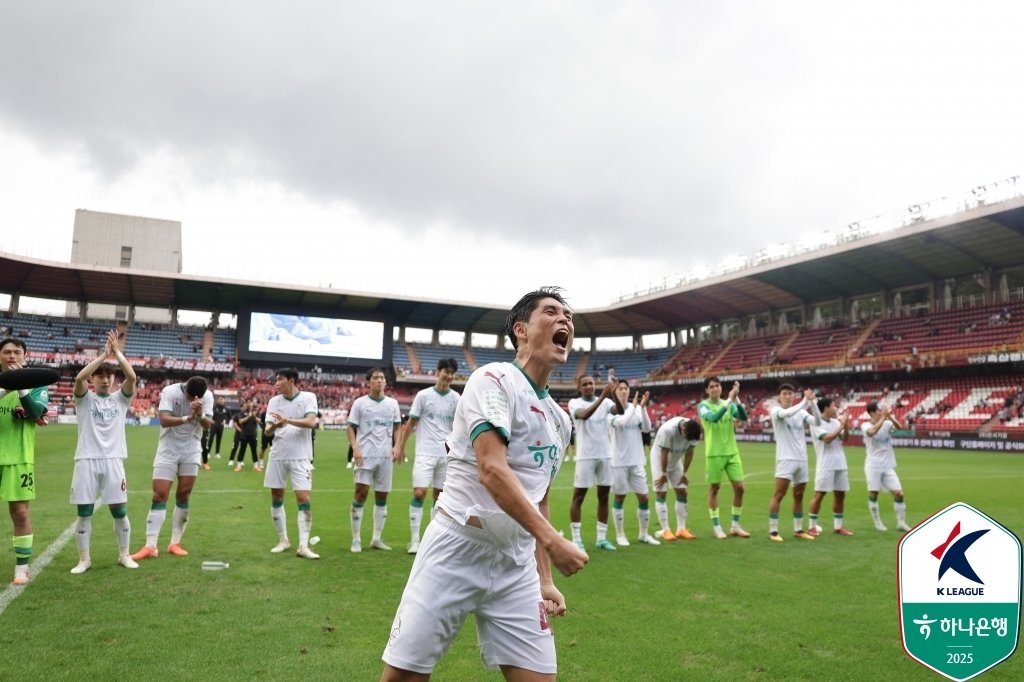 사상 처음으로 아시아 무대 진출을 노리는 대전. 한국프로축구연맹 제공