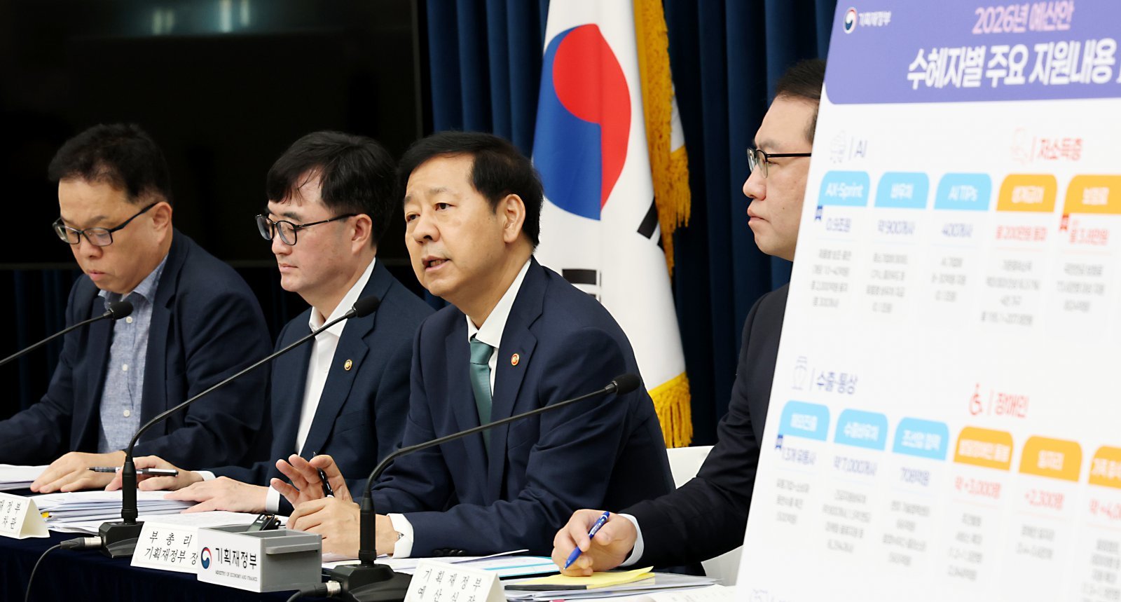 구윤철 경제부총리 겸 기획재정부 장관이 지난 28일 세종시 정부세종청사 중앙동에서 열린 2026년 예산안 및 2025-2029 국가재정운용계획을 발표하고 있다. 2025.8.29 뉴스1