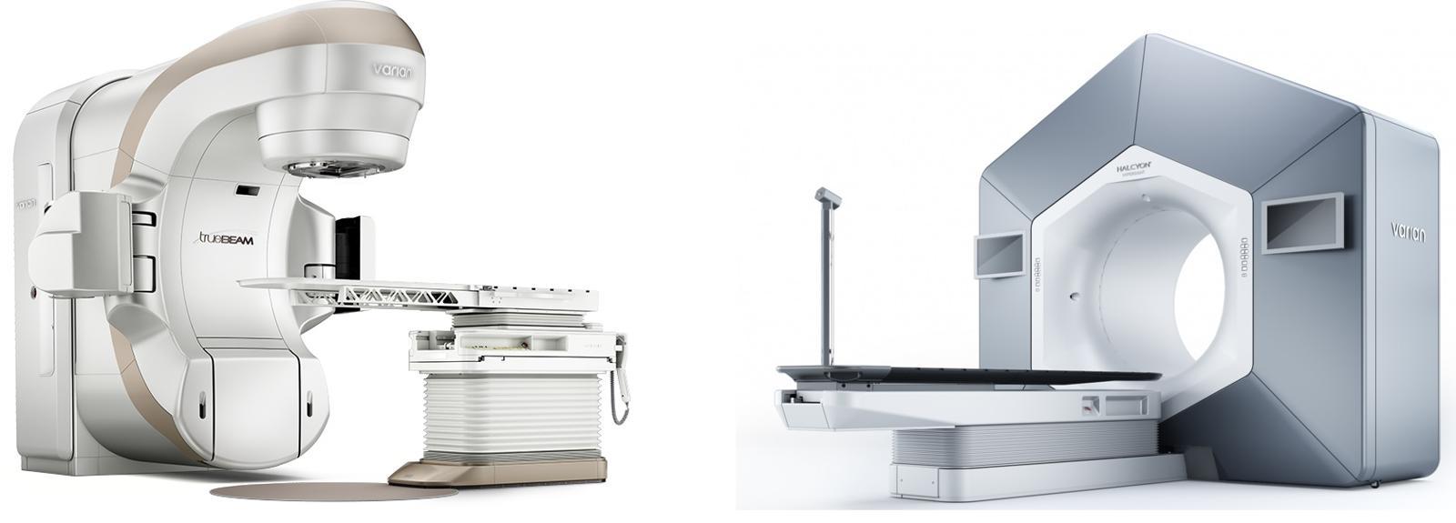 정밀 암 치료기기인 트루빔과 서울에서 첫 도입되는 헬시온 하이퍼사이트. 헬시온의 경우 단 6초 만에 일반 CT와 비슷한 수준의 고화질 영상을 얻을 수 있고 환자에게 노출되는 영상 방사선량은 절반으로 줄였다. 건국대병원 제공