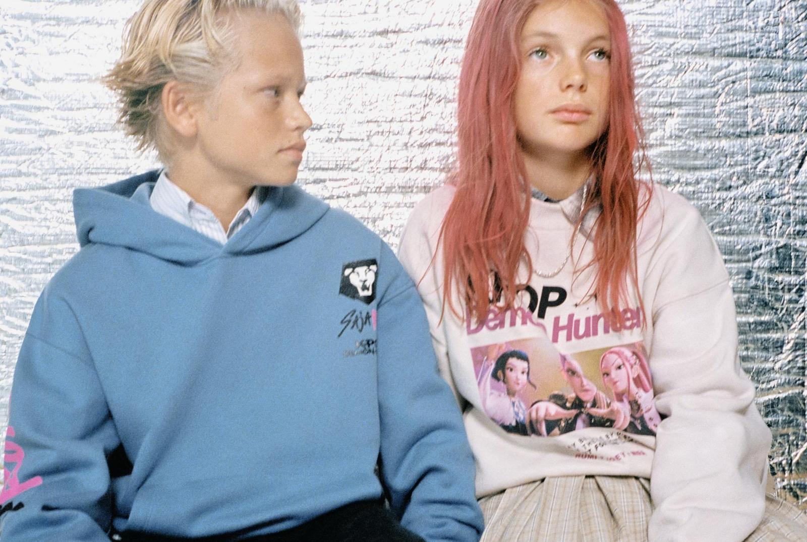 자라(ZARA)키즈 케이팝데몬헌터스 협업 티셔츠.