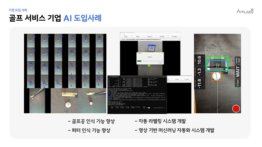 라인매틱스는 골프퍼터가 골프공을 인식하도록 하는 AI 모델 구성에 CEEP의 라벨링 기능을 적용해 고도화했다 / 출처=아뮤즈8