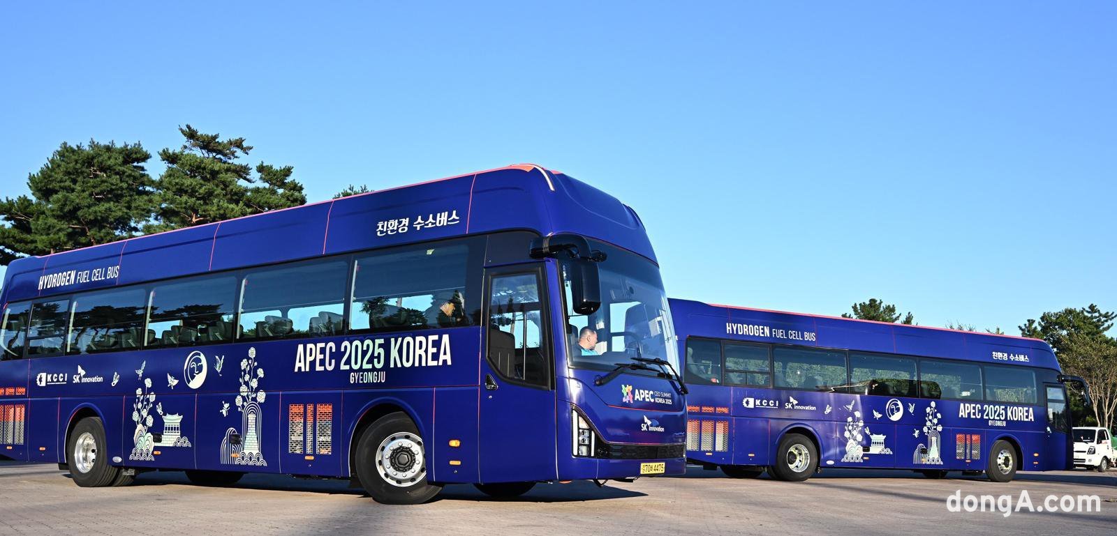 SK이노베이션이 경주 APEC 참석자들을 위해 운영하는 수소셔틀버스