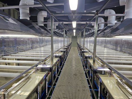 일반 FABRIC 생산 중인 법인 공장 생산 라인. 아진일렉트론 제공