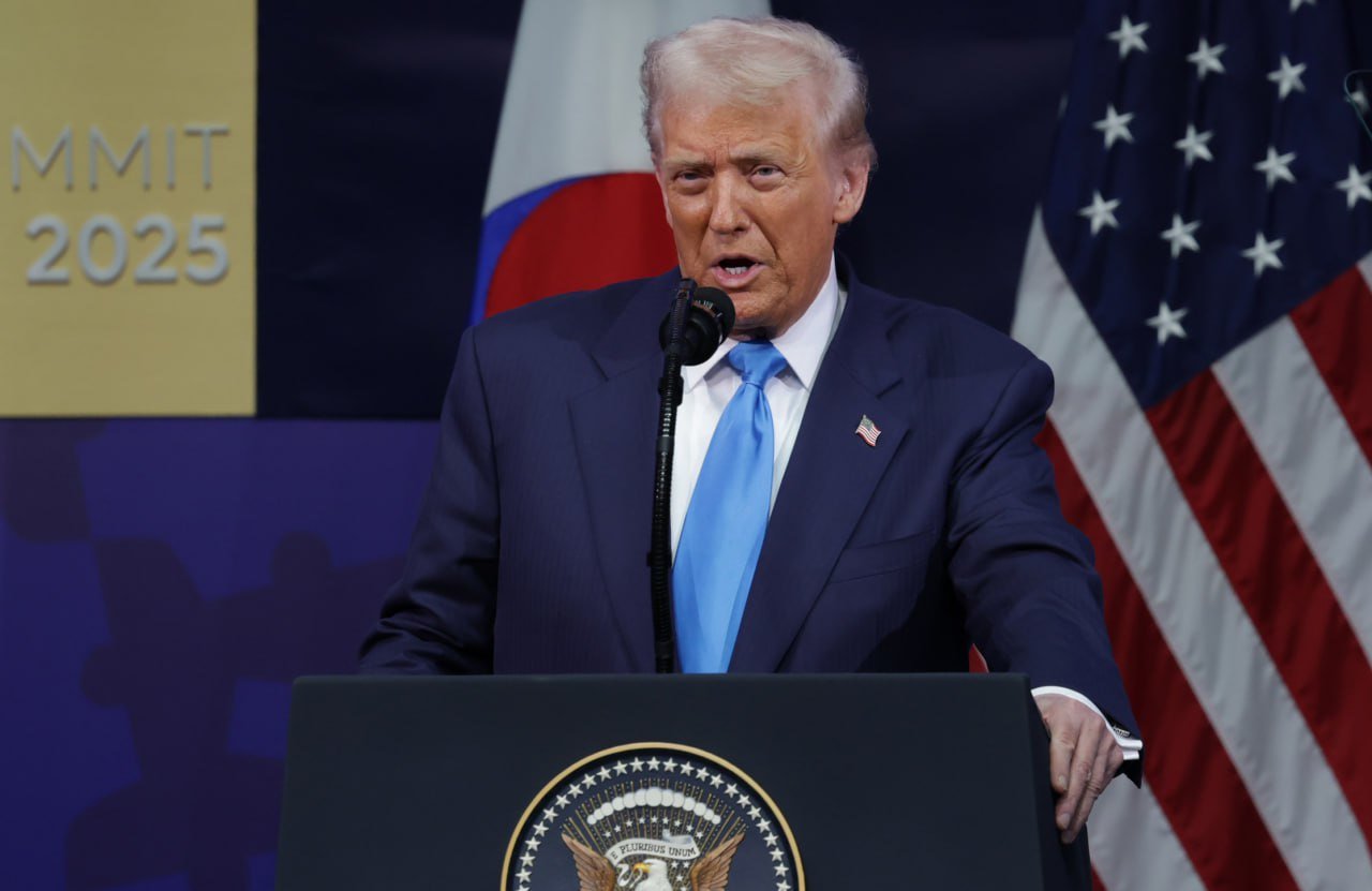 도널드 트럼프 미국 대통령이 29일 경북 경주 예술의전당에서 열린 ‘2025 아시아태평양경제협력체 최고경영자 서밋(APEC CEO SUMMIT)’에 참석해 정상 특별연설 하고 있다. 경주=박형기 기자 ontshot@donga.com