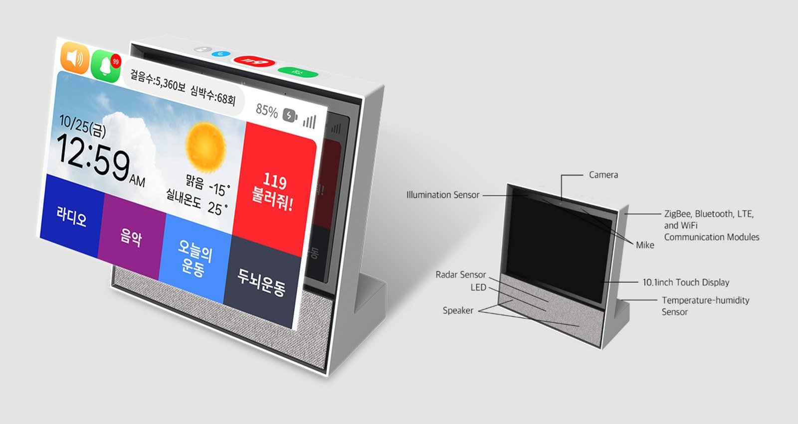마크노바 케어 전용 AI 디바이스 / 출처=마크노바