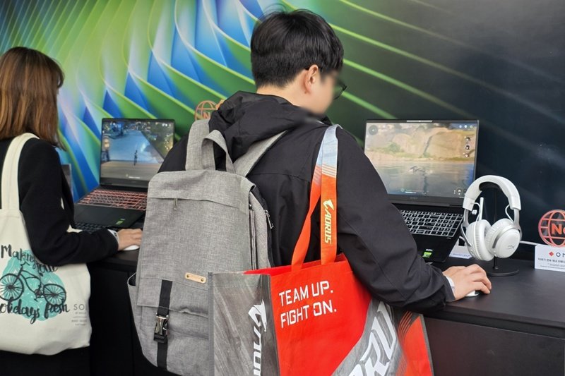 다양한 지포스 탑재 제품도 만날 수 있었다. (사진=게임동아)