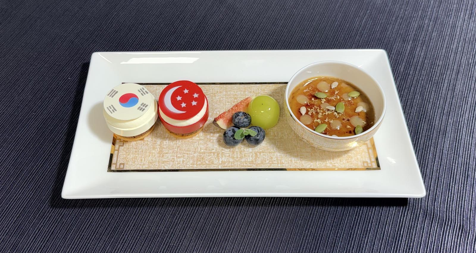 이재명 대통령과 로렌스 웡 싱가포르 총리의 오찬 메뉴. 대통령실 제공