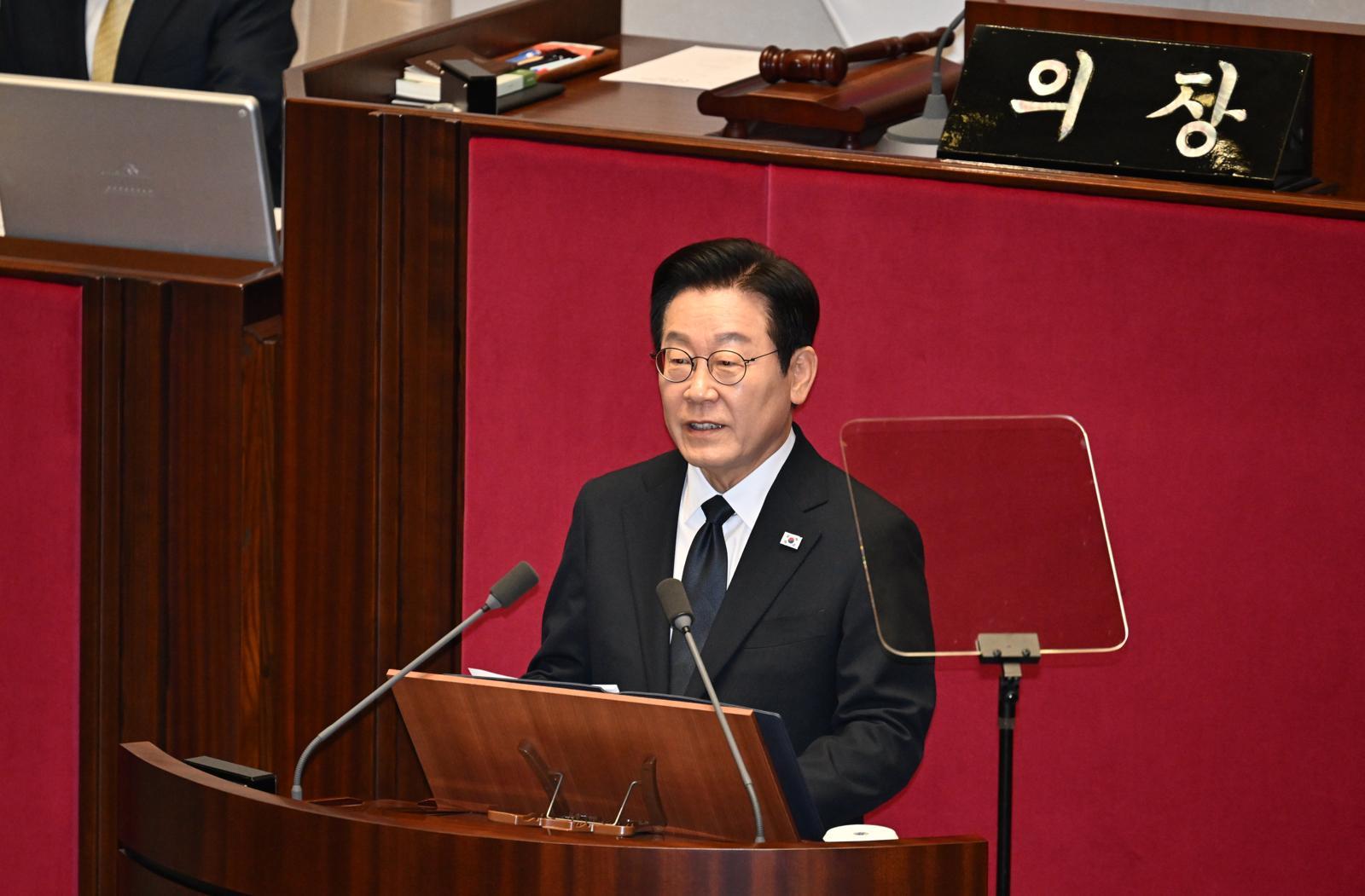 이재명 대통령이 4일 서울 여의도 국회에서 2026년 예산안 대통령 시정연설을 하고 있다. 2025.11.04. 대통령실사진기자단