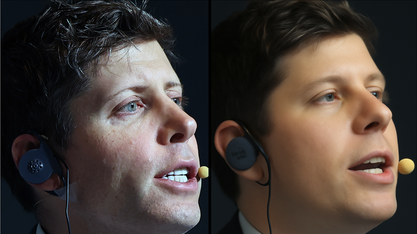 샘 올트먼의 얼굴을 챗GPT로 재생성한 사진. 왼쪽은 피부 질감 및 머리카락의 디테일이 살아있지만 오른쪽은 모두 매끈하게 처리돼 있다. (출처=뉴스1)