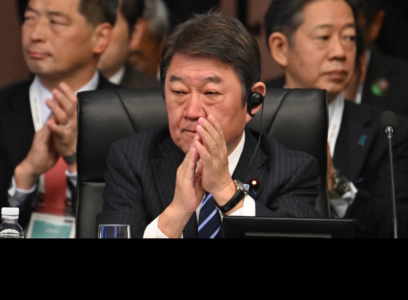 모테기 도시미쓰 일본 외무대신이 30일 오전 경북 경주시 소노캄 경주 그랜드볼룸에서 열린 2025 APEC 외교통상합동각료회의 개회식에 참석하고 있다. 2025.10.30. 청사사진기자단