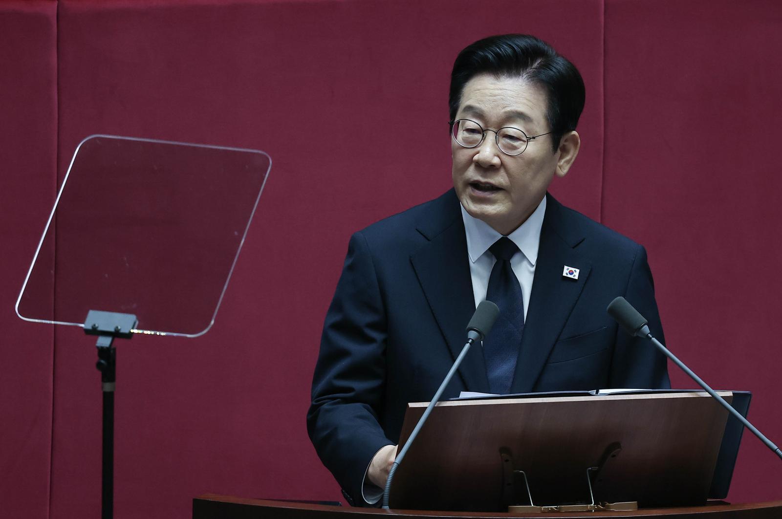 이재명 대통령이 4일 오전 국회 본회의장에서 열린 제11차 본회의에서 내년도 예산안 관련 시정연설을 하고 있다. 사진공동취재단.