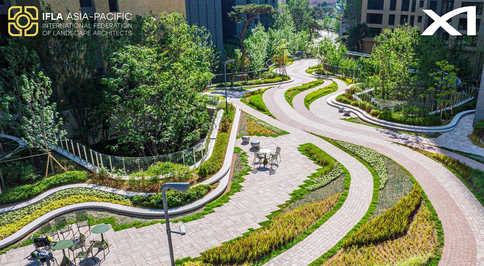 IFLA Award에서 수상한 ‘메이플자이’ 조경 이미지. GS건설 제공.