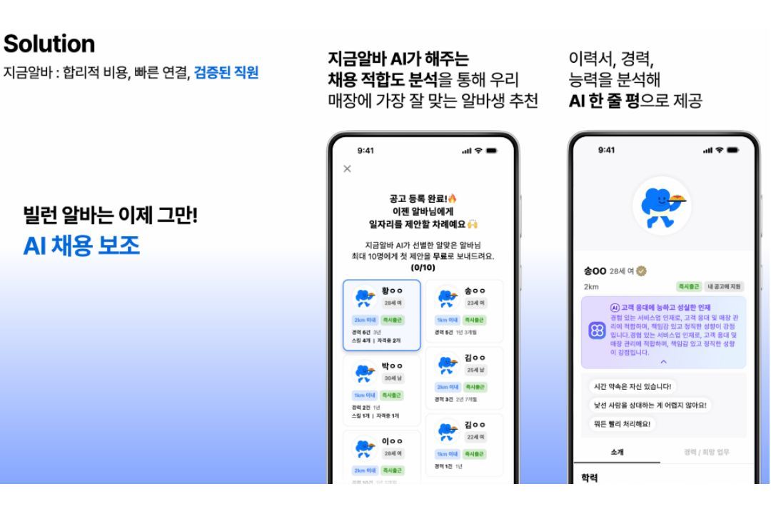 지금알바 서비스 이미지 / 출처=인덱스핑거