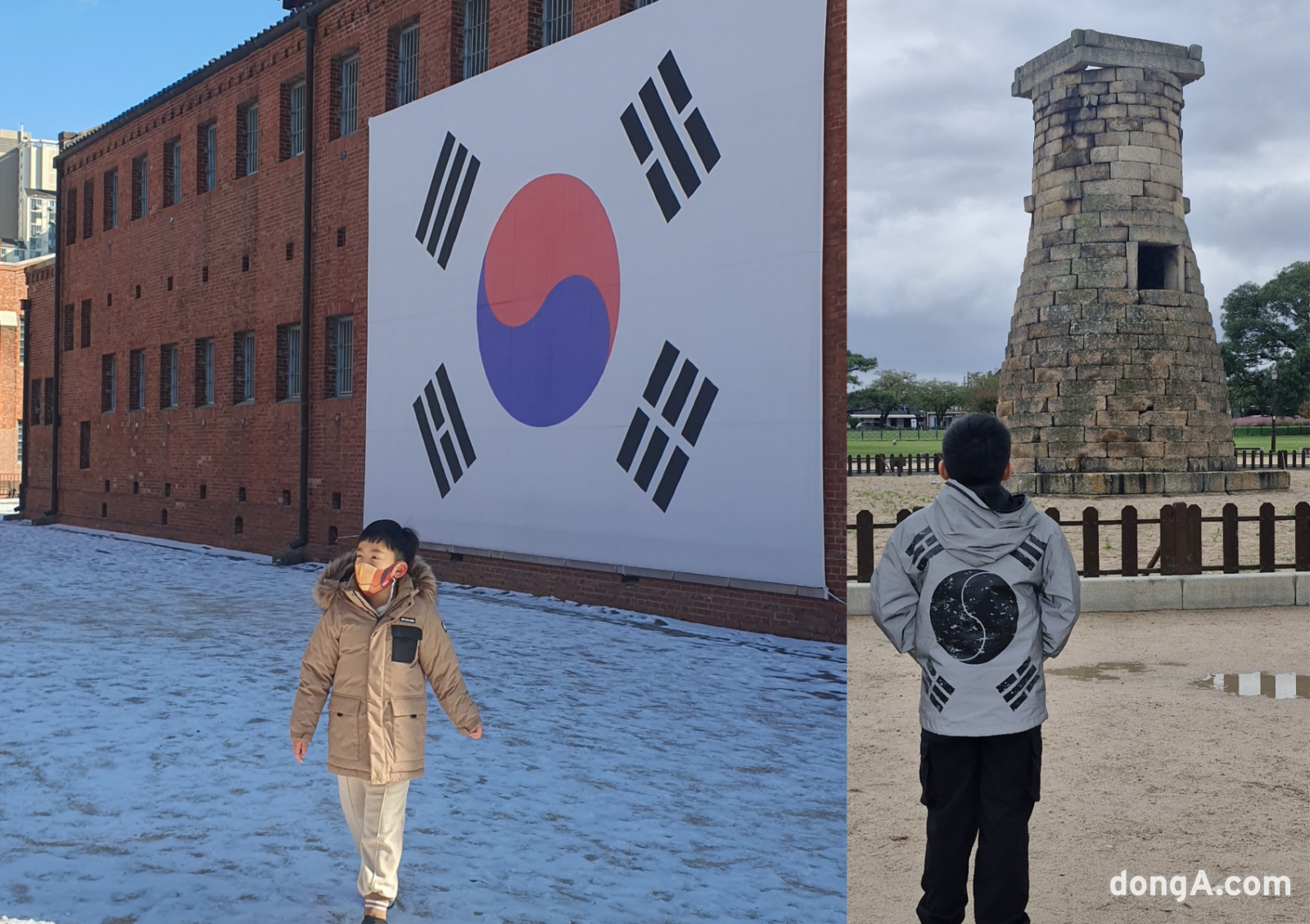 평창초등학교 4학년 김진서 군은 8살 때부터 매년 국경일마다 태극기를 단다. 그의 꾸준한 손길은 지역 시장을 애국심으로 물들이며 따뜻한 감동을 전하고 있다. 사진=독자제공, 최강주 기자 gamja822@donga.com