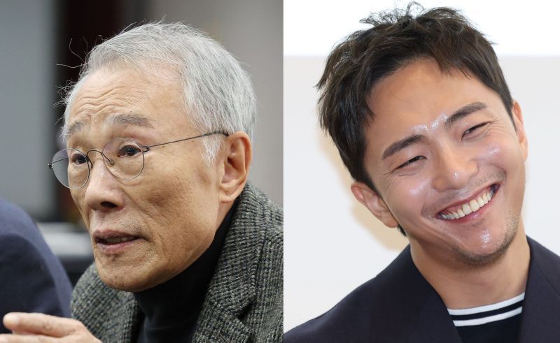 황석영 소설가(왼쪽) 박천휴 작가