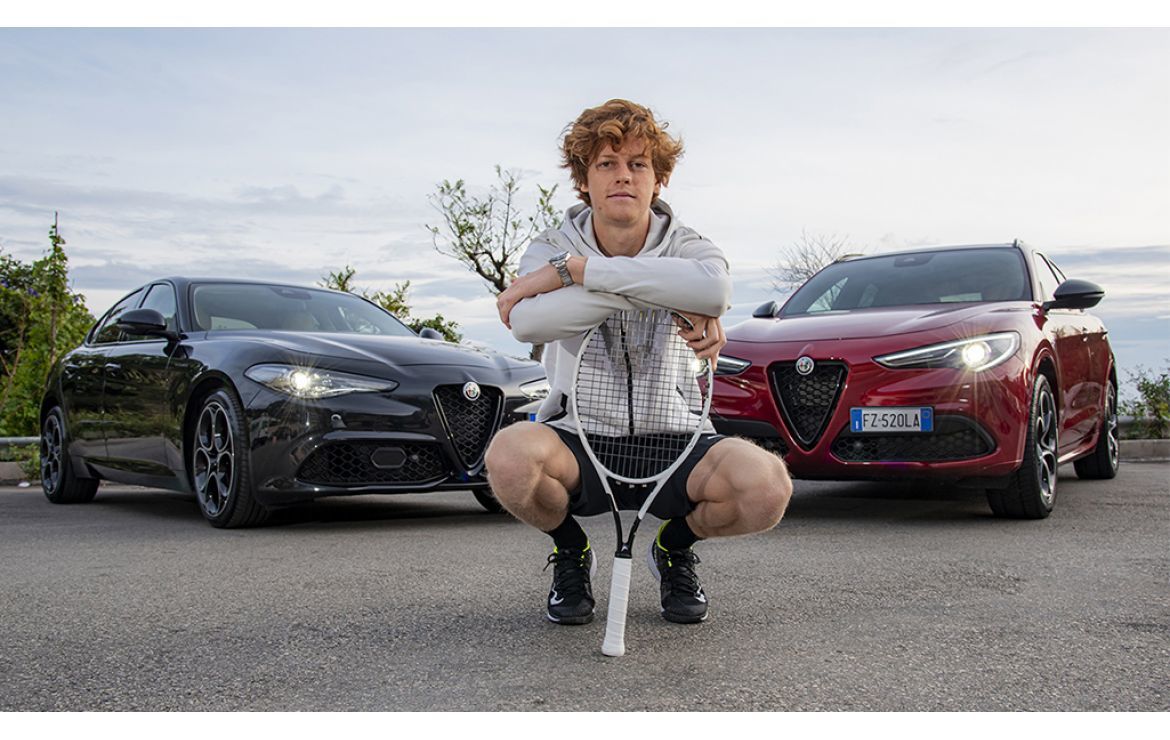 이탈리아 선수인 얀니크 신네르는 자국 브랜드인 알파 로메오의 브랜드 앰배서더로 활약하고 있다. 알파 로메오 제공