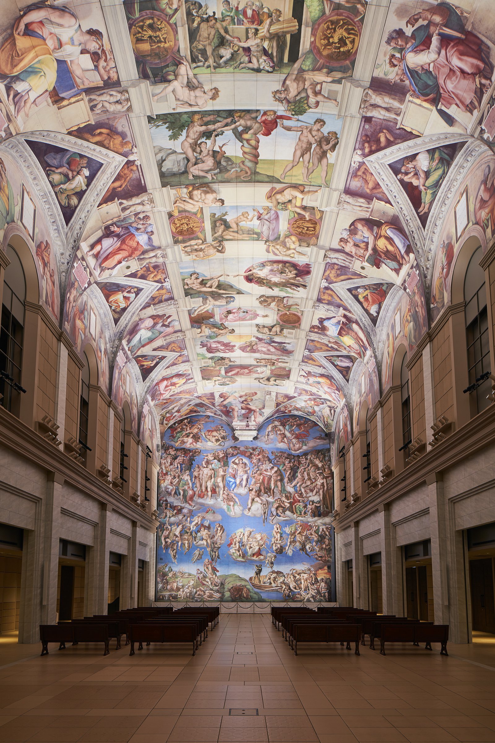 이탈리아 시스티나 대성당 천장화와 벽화를 도판 명화로 구현한 오츠카국제미술관. 오츠카국제미술관 제공