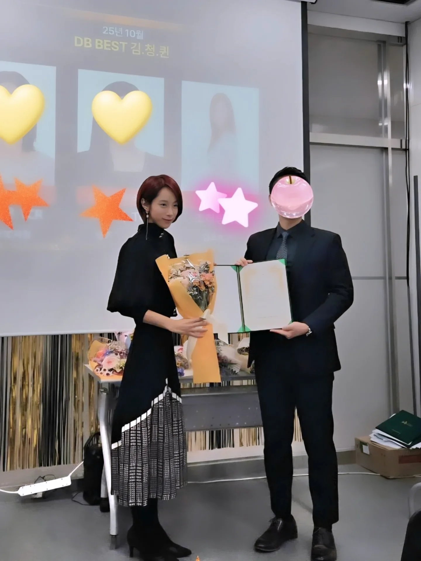 조민아가 15번째 보험왕이 됐다며 공개한 사진. 인스타그램 캡처