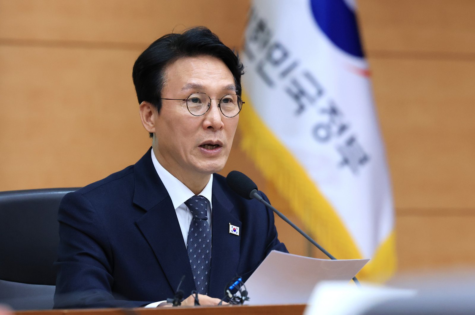 김민석 국무총리가 10일 서울 종로구 정부서울청사 별관 국제회의장에서 발언을 하고 있다. (출처=뉴스1)