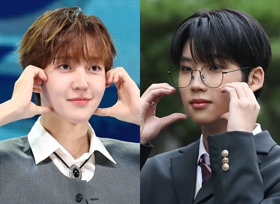 수능보는 아이돌 킥플립 동현(왼쪽), 더윈드 박하유찬 ⓒ 뉴스1