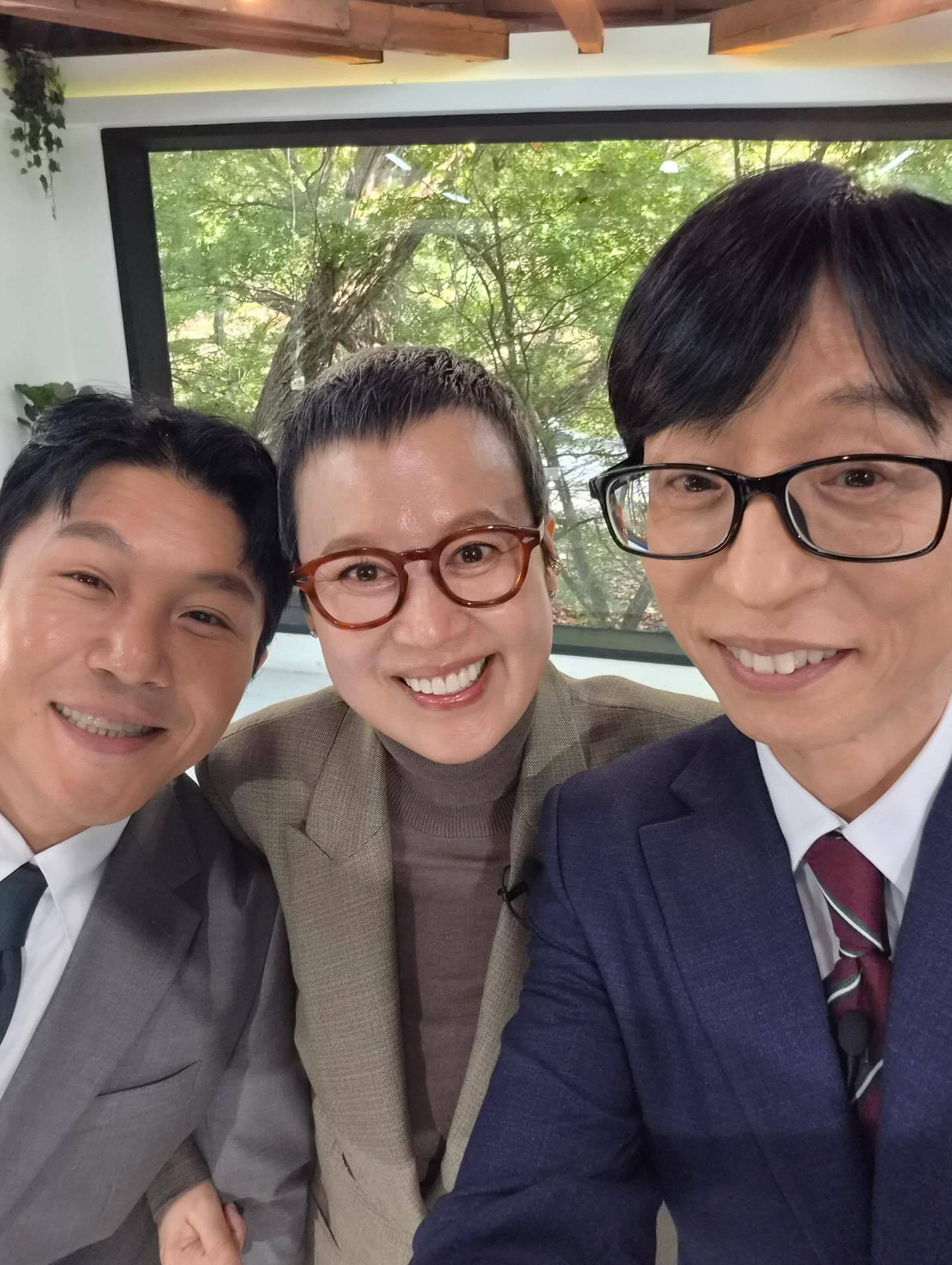 (왼쪽부터) 코미디언 조세호, 박미선, 유재석. 박미선 인스타그램 갈무리