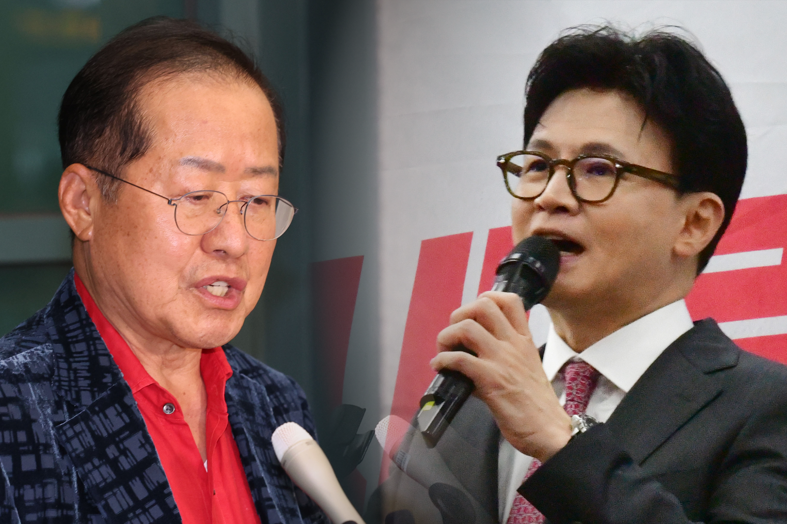 ‘대장동 항소 포기’ 논란을 두고 한동훈 전 대표가 홍준표 전 시장을 “탈영병”이라 비판하자, 홍 전 시장은 “탈영이 아니라 탈출”이라며 소설 ‘지리산’을 인용해 맞받아쳤다. 출처=뉴시스