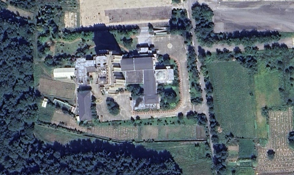 북한 소유의 외금강호텔 지난 9월 26일 자 위성사진. (구글 어스 갈무리)