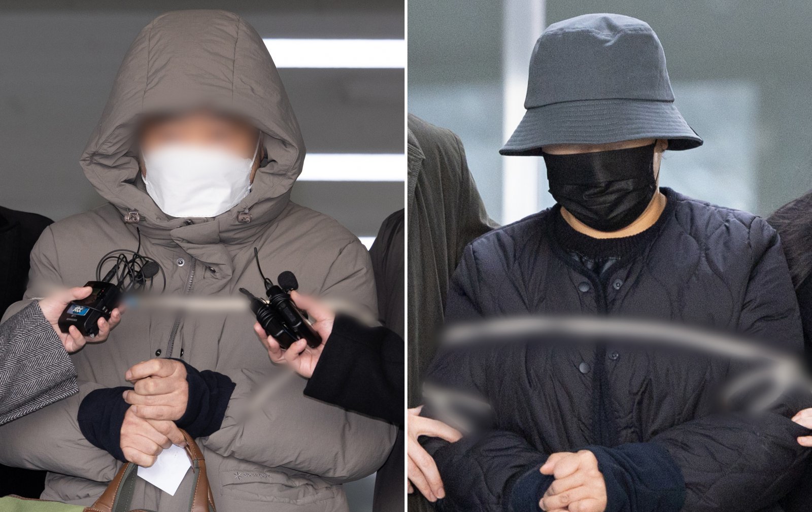 지난 2023년 12월 8일 정 모 씨 부부가 대규모 전세사기를 벌인 혐의로 검찰로 송치되고 있는 모습. 2023.12.8/뉴스1