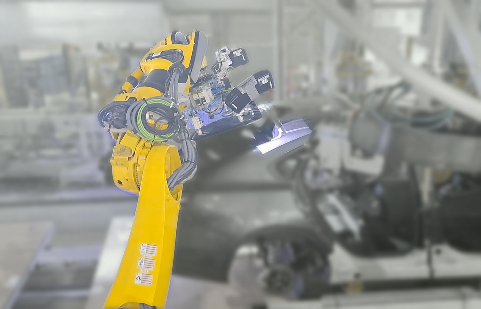 해외 완성차 공장에 설치된 클레의 3D 머신비전 카메라 모습. 클레 제공