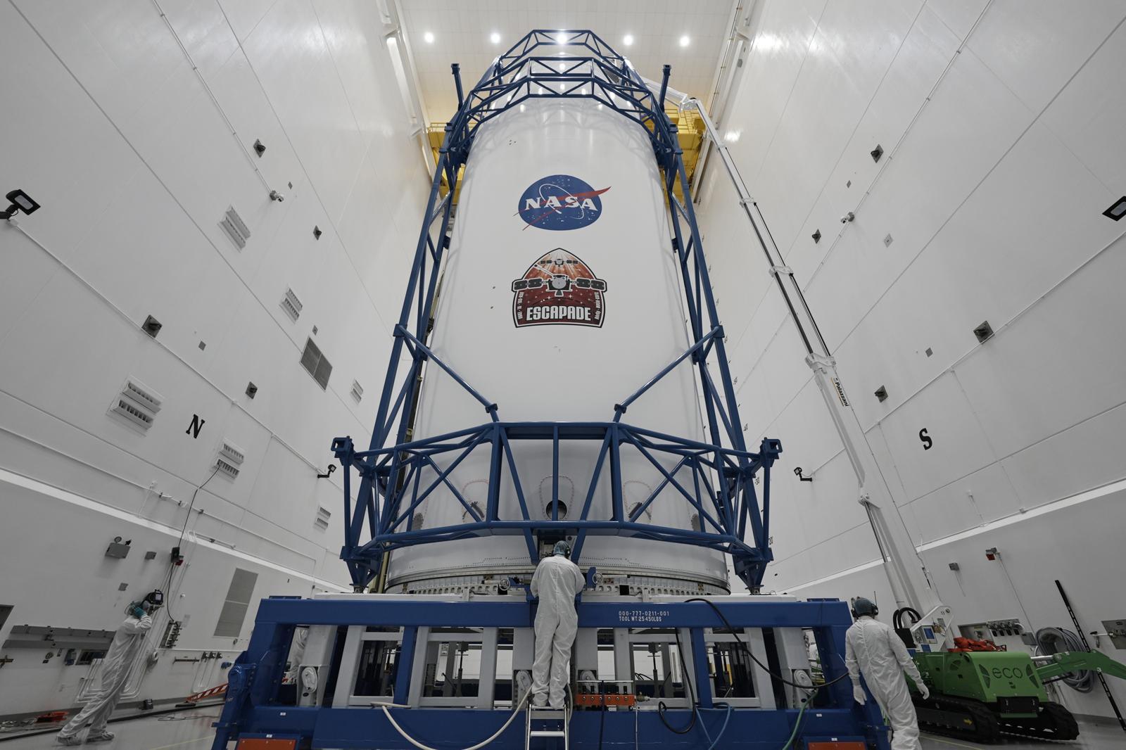 NASA가 주도로 진행한 우주 탐사 임무 이스케이패드(Escapade)에 제프 베조스가 설립한 항공·우주 기업 블루 오리진의 ‘뉴 글렌 로켓’ 화성 궤도선이 사용됐다. AP/뉴시스