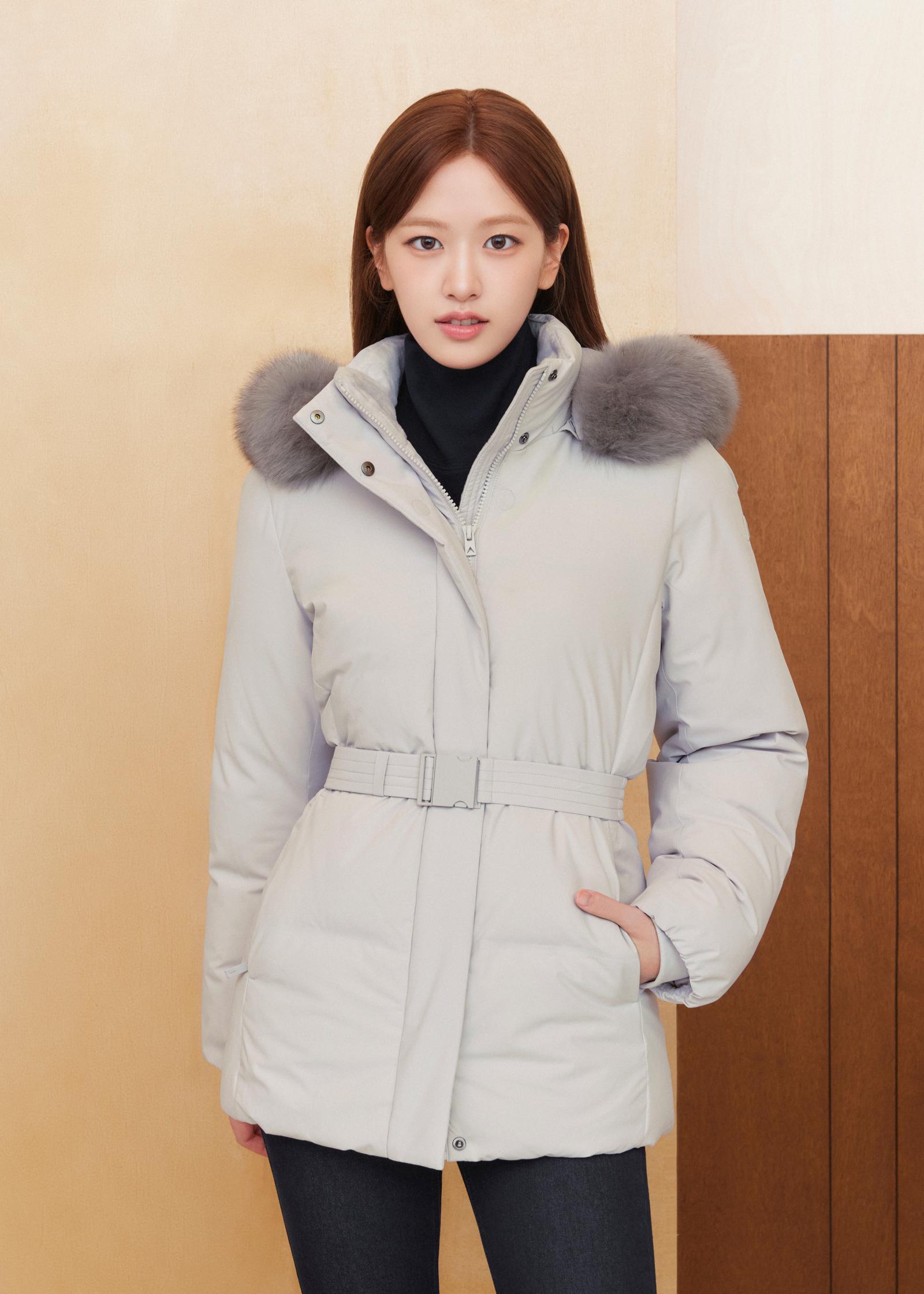 프리미아 벨티드 미드 다운 자켓