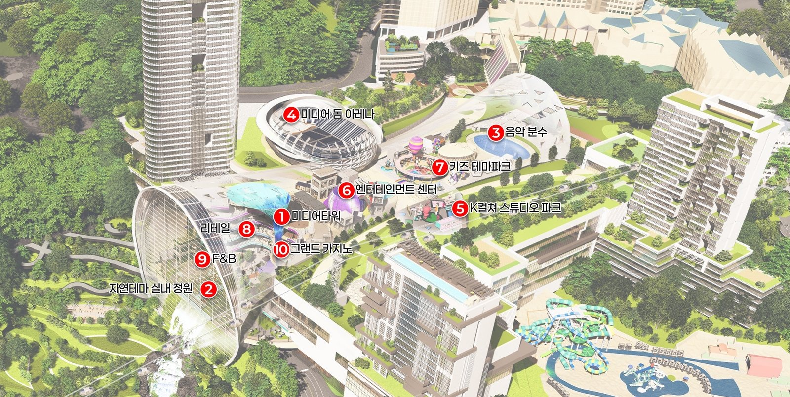 강원랜드의 종합 발전전략인 ‘K-HIT마스터플랜’을 담은 조감도. 강원랜드 제공