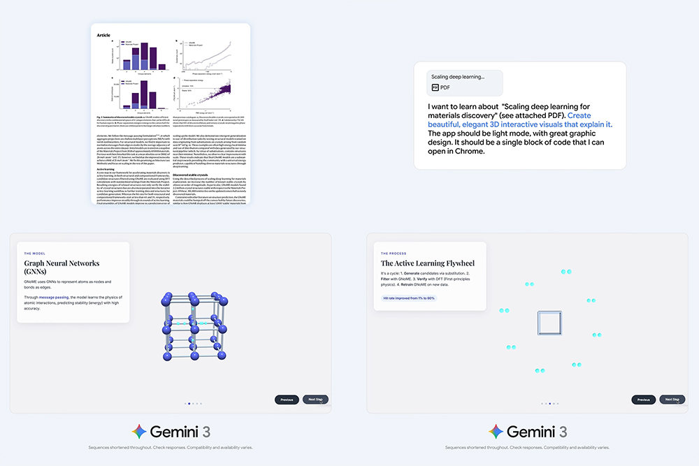논문을 입력한 뒤 3D 영상으로 설명해달라는 명령을 내렸을 때의 결과 / 출처=구글