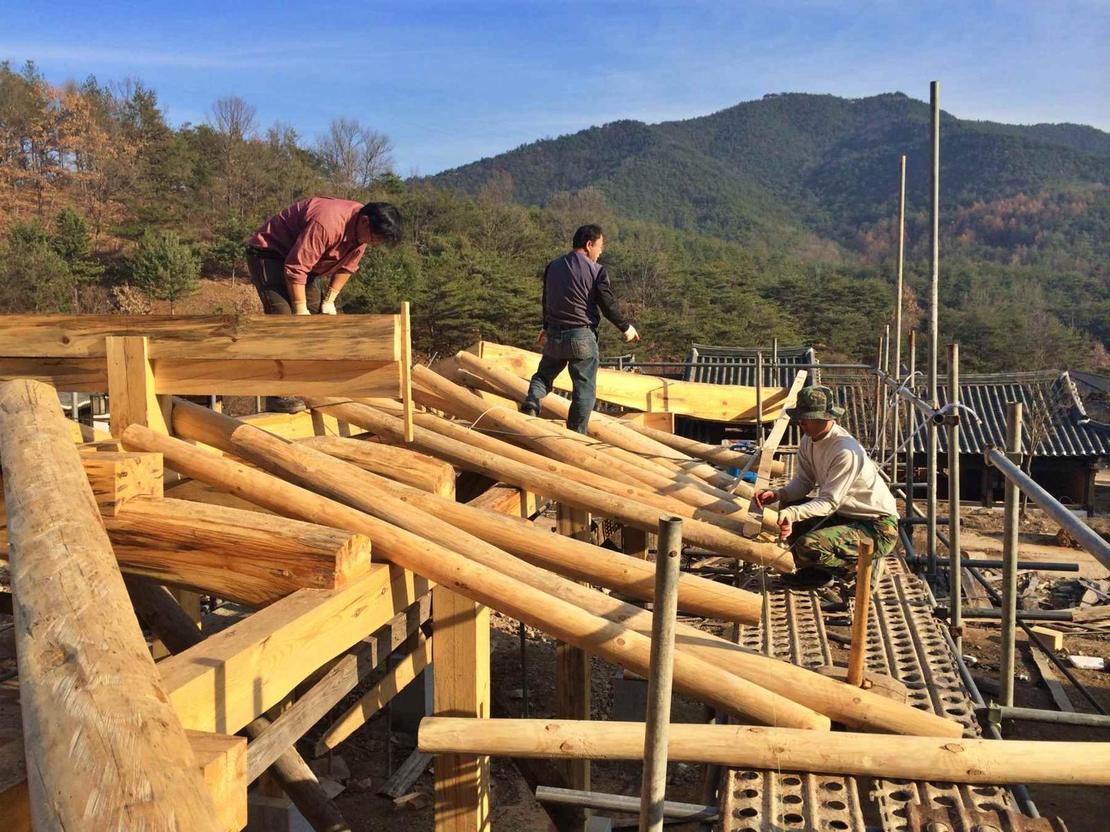 안동 락고재 건축 현장 / 출처=락고재 한옥 건축 학교