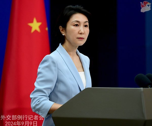 마오닝 중국 외교부 대변인. 중국 외교부 홈페이지