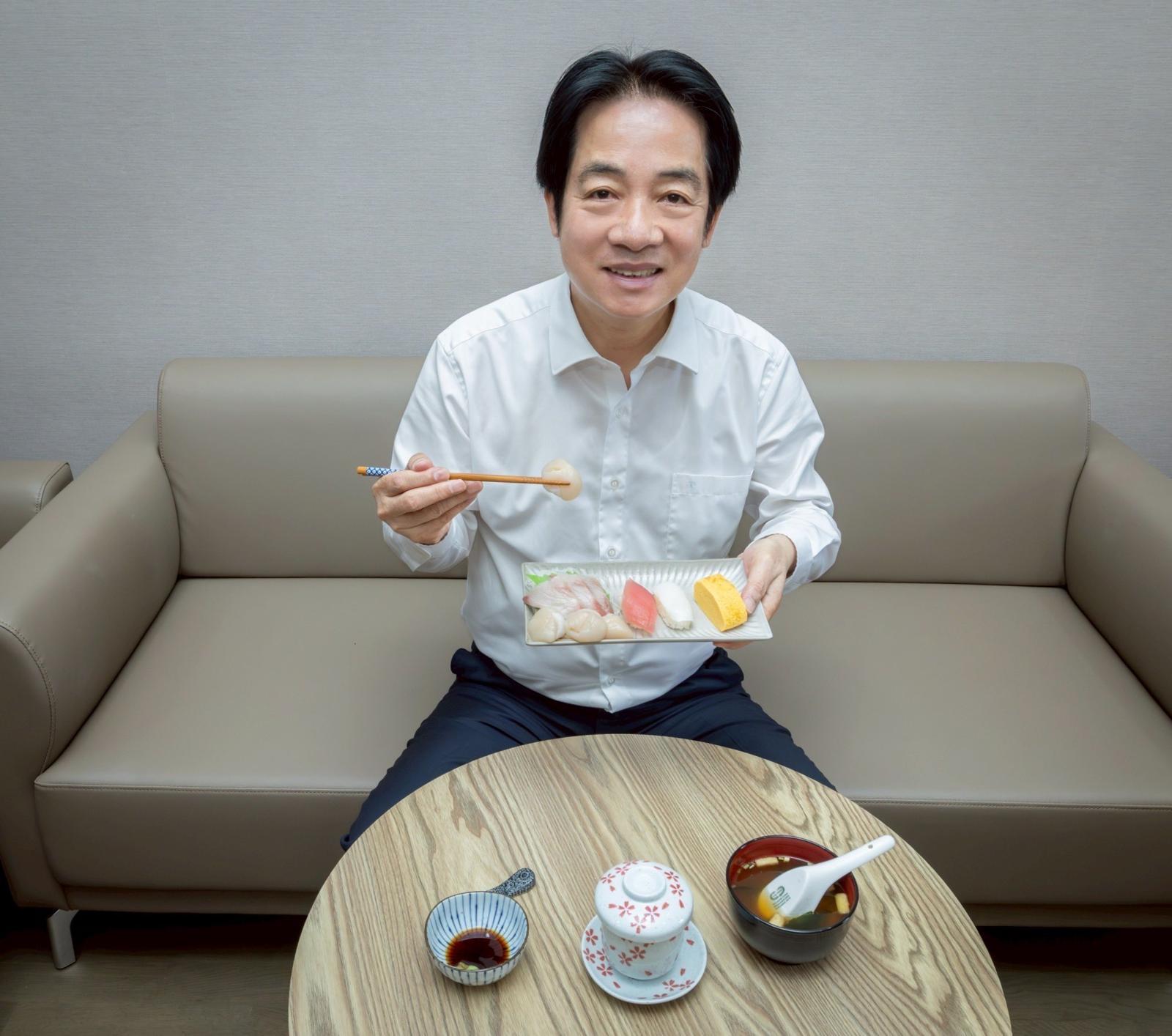 초밥 먹는 라이칭더 대만 총통