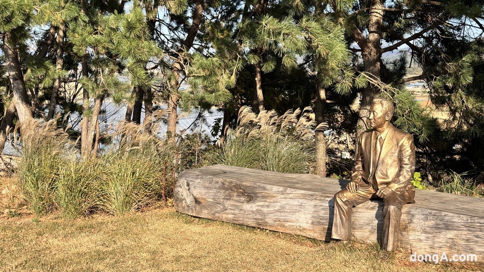 상하수목원에 설치된 매일유업 창업주 고(故) 김복용 선대회장 동상. 그는 아무런 연고가 없는 고창에 1989년 유기농 치즈 공장을 세웠다. 윤우열 기자 cloudancer@donga.com