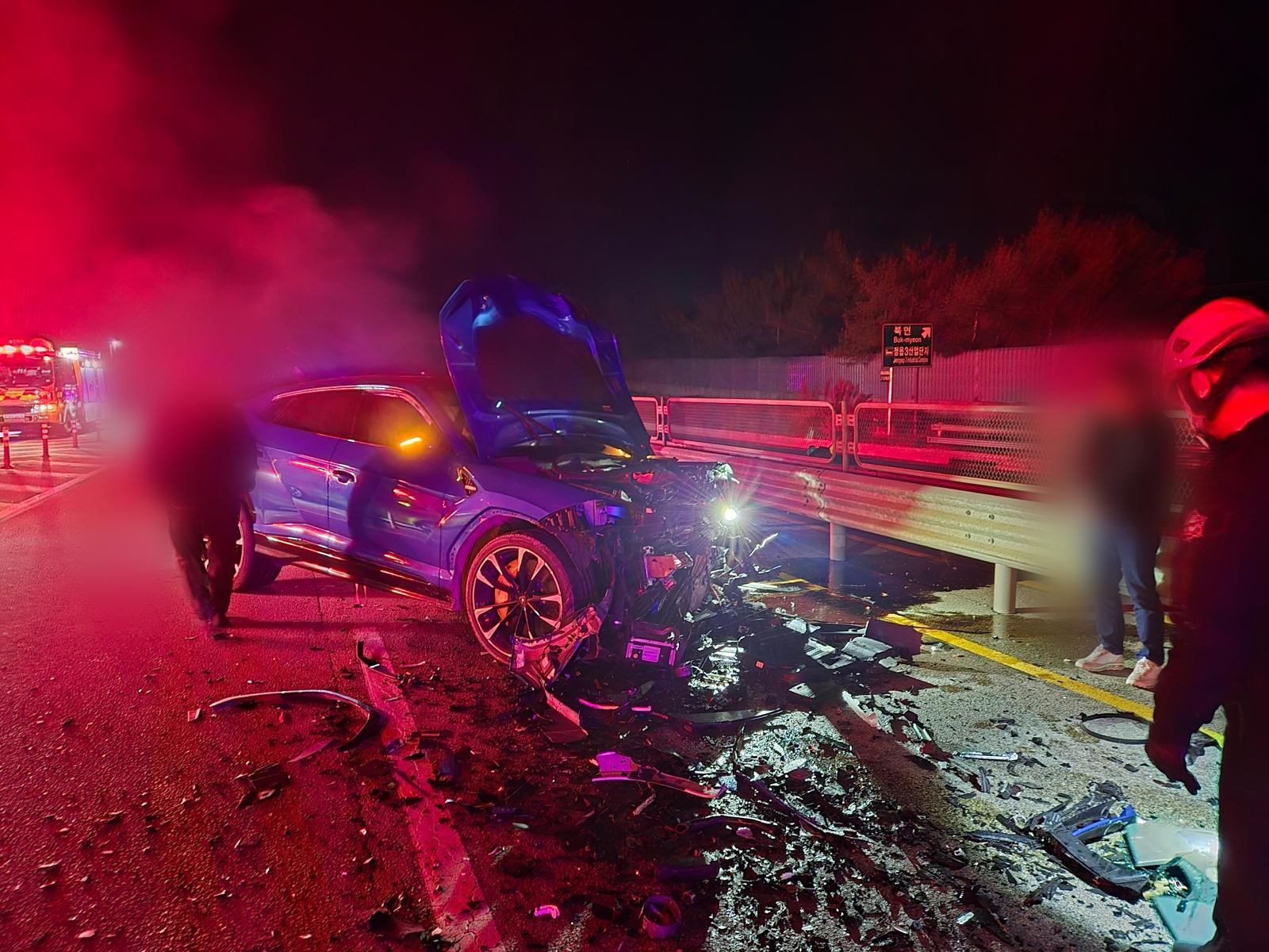 정읍서 역주행 교통사고. 전북특별자치도소방본부 제공