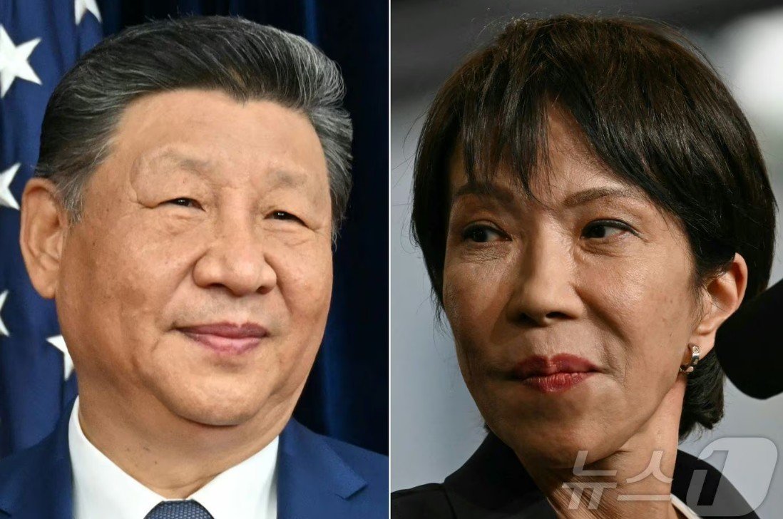 시진핑 중국 국가주석과 다카이치 사나에 일본 총리. 2025.10.31. AFP=뉴스1