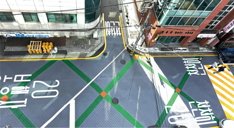 양재대로142길에 보행자우선도로가 조성된 모습. 강동구 제공