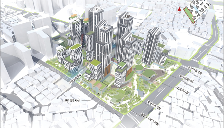 대림동 일대 대림1구역 주택정비형 재개발사업 조감도. 영등포구 제공