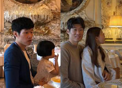 박지성과 딸의 모습. 김민지 인스타그램 캡처