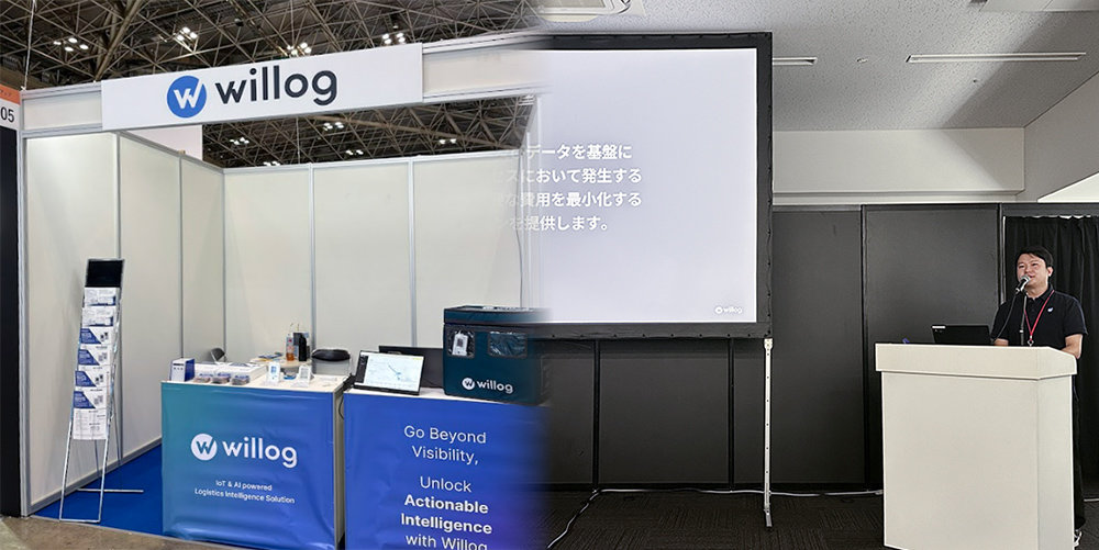 성치국 일본 법인장이 지난 9월 열린 동경 물류 박람회 (Logis Tech 2025)에 참가해 부스 전시 및 세미나 발표 등을 진행했다 / 출처=윌로그