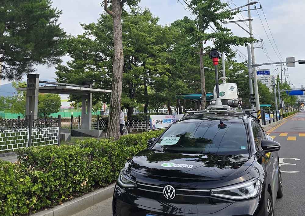 상주시에서 수목 데이터를 수집하는 세이브트리의 라이다 장비 / 출처=세이브트리